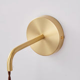 Mid Century Modern Pleated Wall Sconce Walnut Wood and Brass Lamp Set of Two