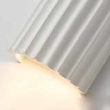 Mid Century Modern Ribbed Resin Wall Sconce Light for Living Room and Bedroom