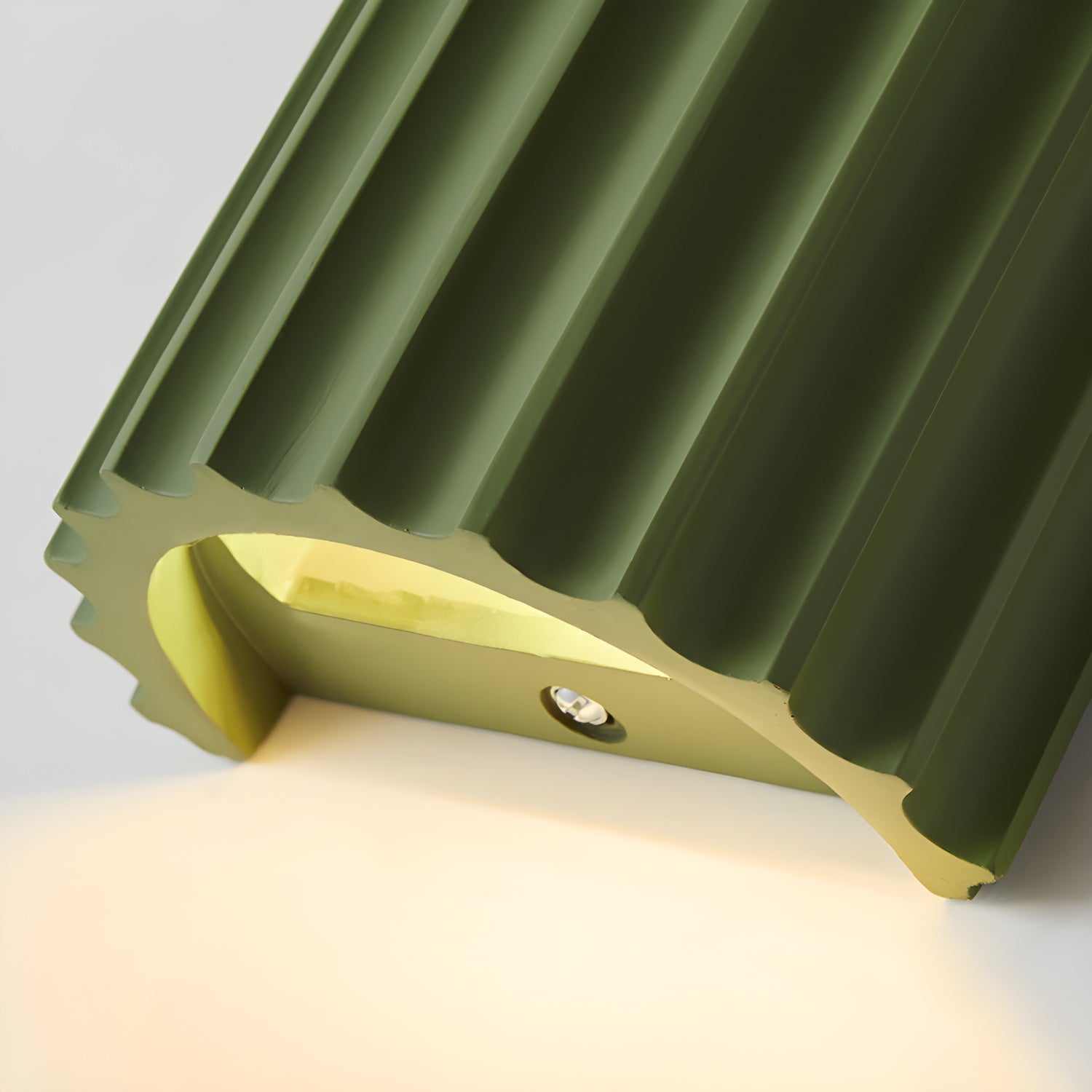Mid Century Modern Ribbed Resin Wall Sconce Light for Living Room and Bedroom