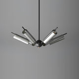 Mid Century Modern Sputnik Brass Chandelier LED Ceiling Light for Contemporary Interiors