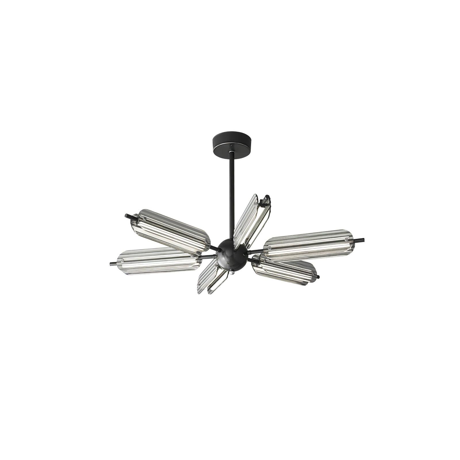 Mid Century Modern Sputnik Brass Chandelier LED Ceiling Light for Contemporary Interiors