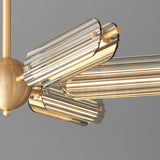 Mid Century Modern Sputnik Brass Chandelier LED Ceiling Light for Contemporary Interiors