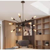 Mid Century Modern Sputnik Chandelier 18 Light Industrial Metal Ceiling Fixture for Dining and Living Room