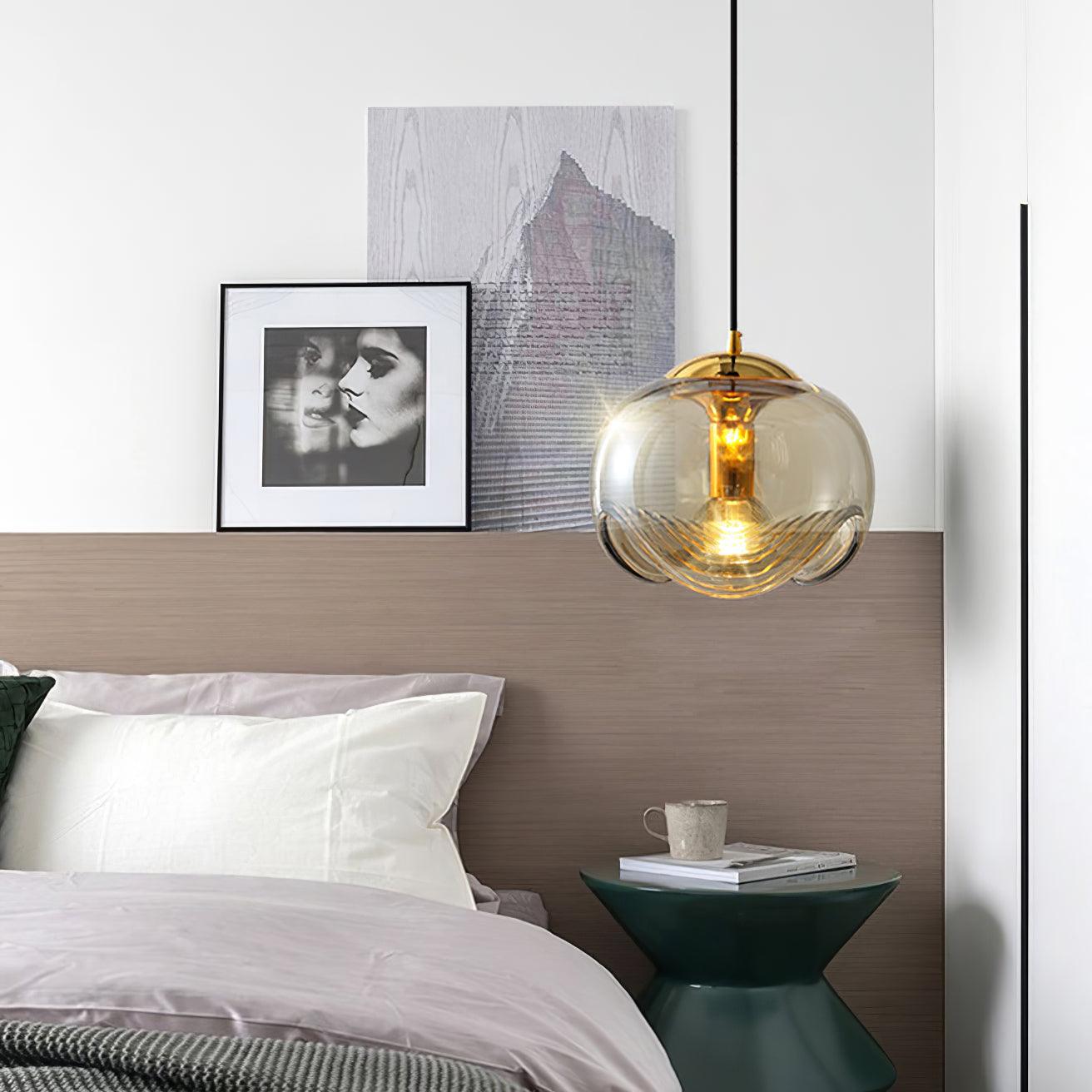 Mid Century Modern Wave Glass Pendant Light for Elegant Interior Spaces