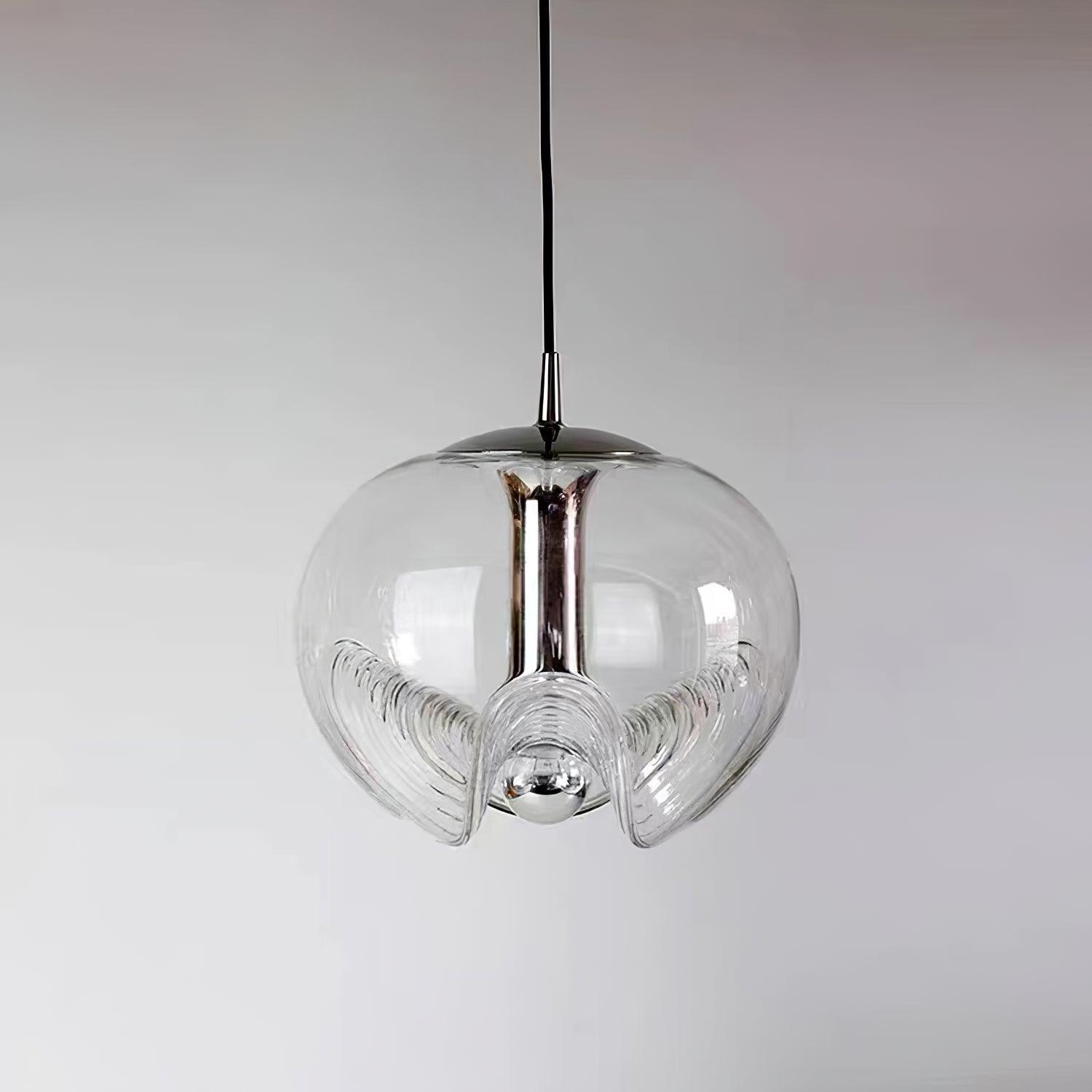 Mid Century Modern Wave Glass Pendant Light for Elegant Interior Spaces