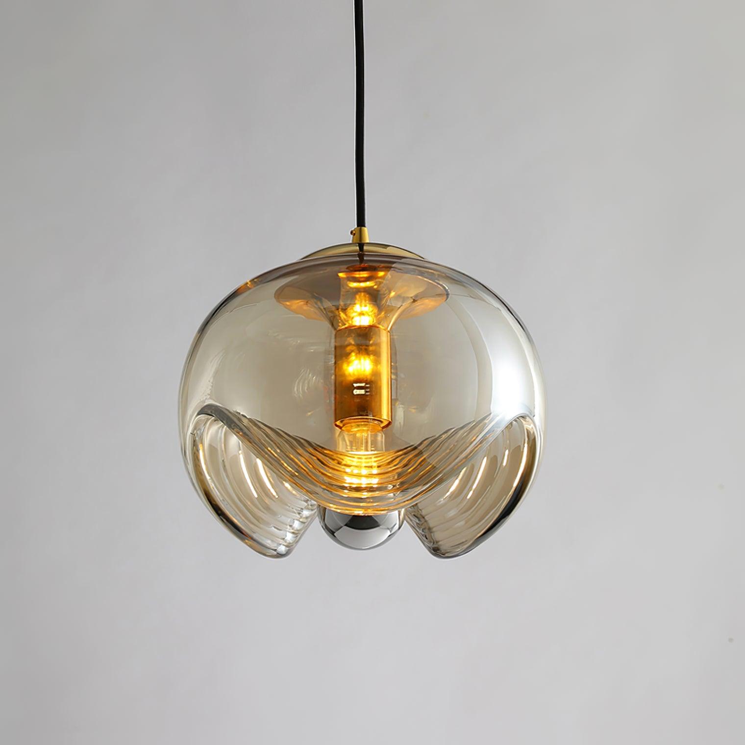 Mid Century Modern Wave Glass Pendant Light for Elegant Interior Spaces