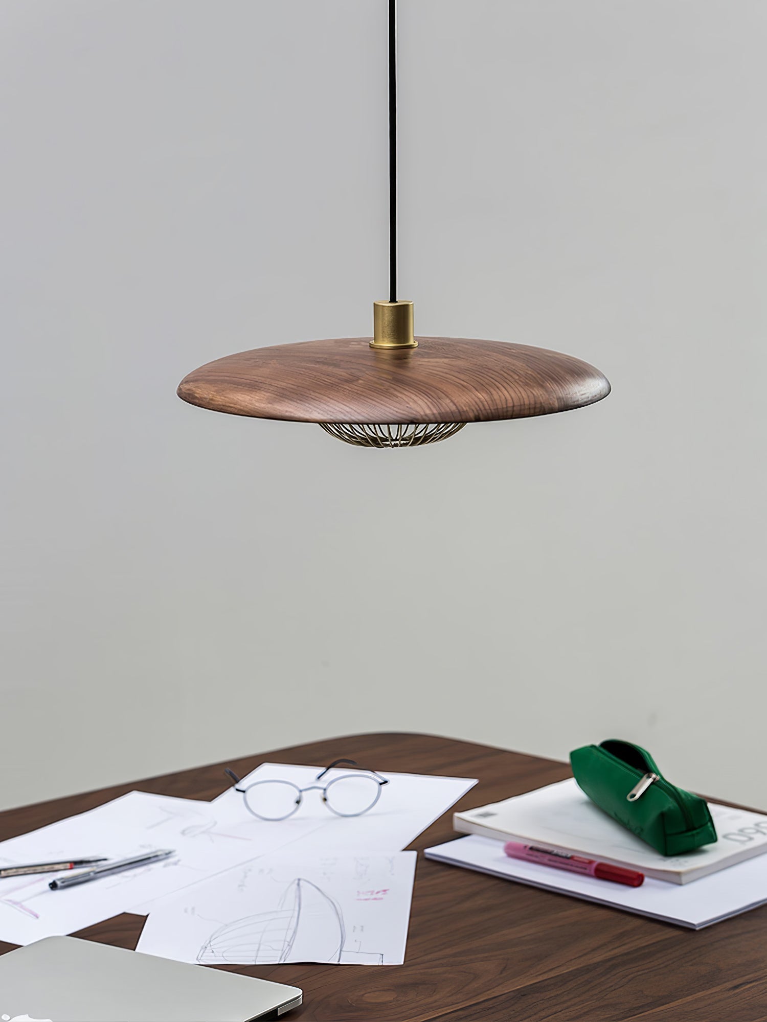 mid-century-modern-wood-pendant-lamp-with-hand-crafted-cnc-engraved-shade-for-dining-room