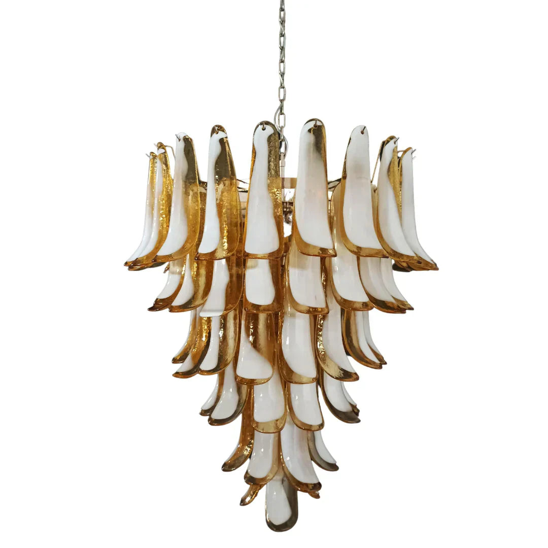 mid-century-murano-style-caramel-glass-petals-chandelier-for-living-and-dining-room