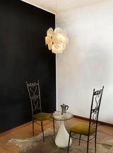 mid-century-murano-style-white-glass-disk-chandelier-with-polished-metal-finish