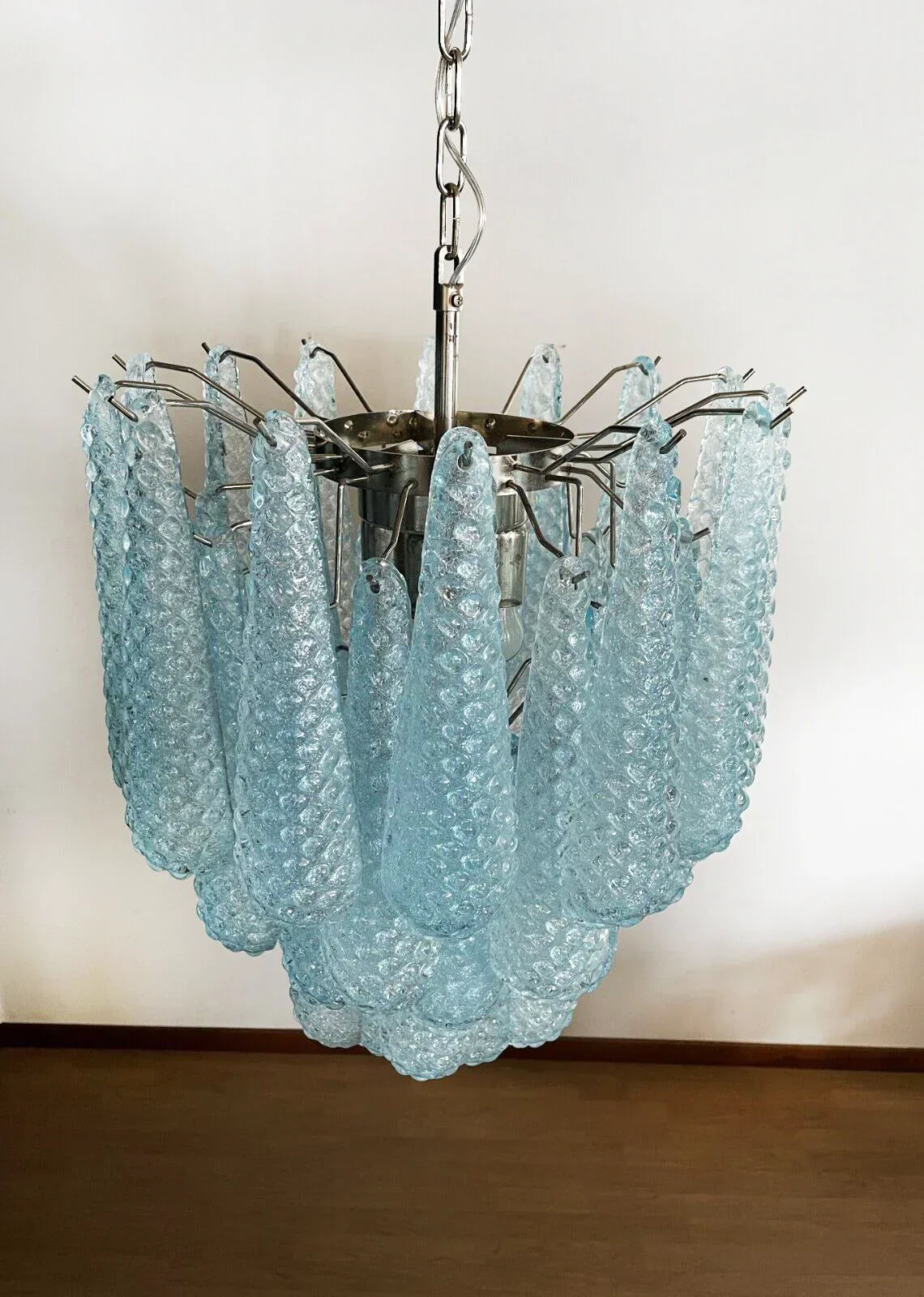 mid-century-vintage-murano-style-blue-glass-petal-chandelier-luxury-handcrafted-pendant-lighting