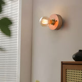Mid Century Walnut Wood Wall Lamp with Pull Chain Switch for Bedside and Bedroom Lighting