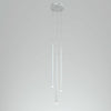 Minimalist 3 Light Modern LED Chandelier with Slim Metal Tubes and Eye Protection Acrylic Shades