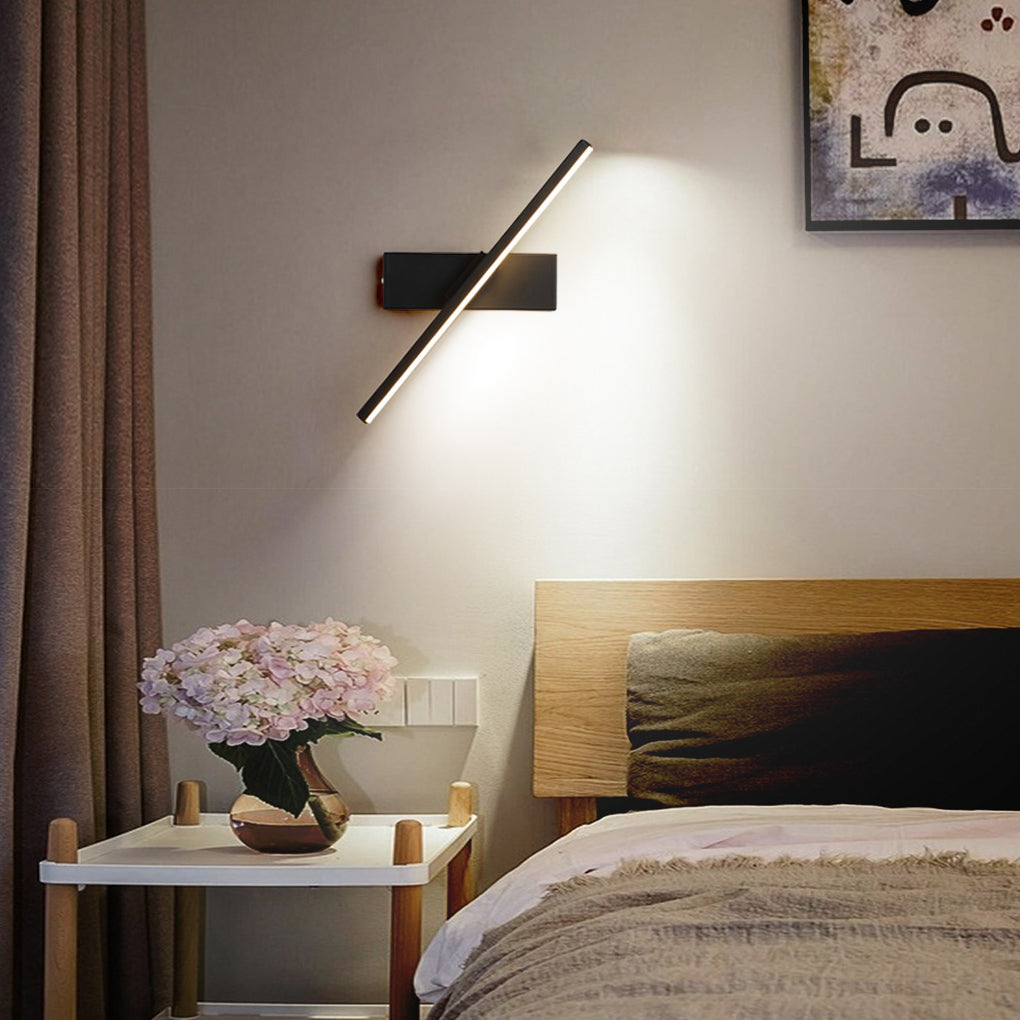 Minimalist 330 Degree Rotatable Modern LED Strip Wall Lamp and Geometric Sconce