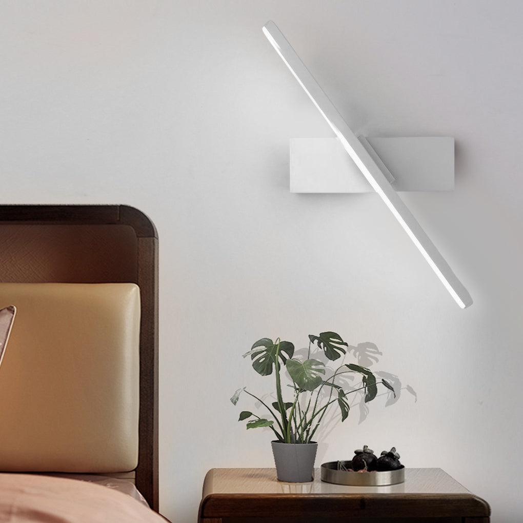 Minimalist 330 Degree Rotatable Modern LED Strip Wall Lamp and Geometric Sconce