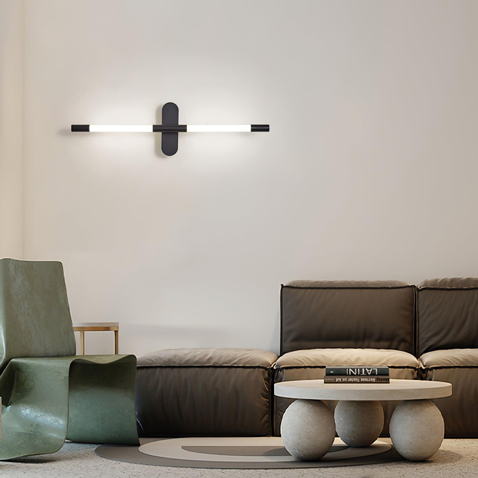 Minimalist Adjustable LED Wall Lamp Linear Tube Sconce for Modern Interior Decor