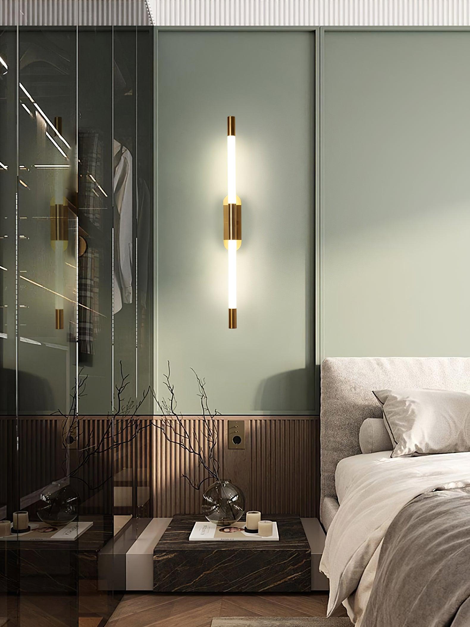 Minimalist Adjustable LED Wall Lamp Linear Tube Sconce for Modern Interior Decor