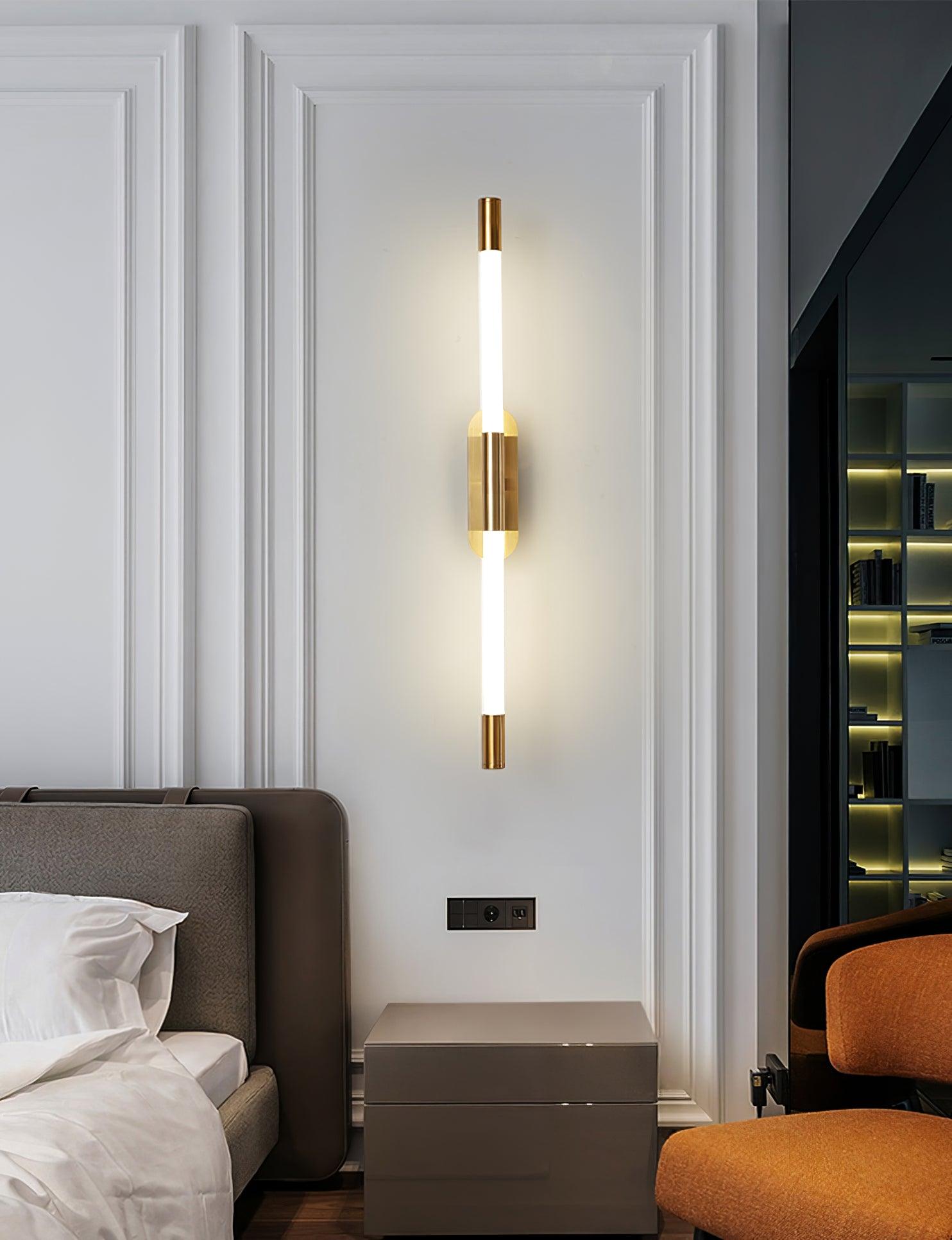 Minimalist Adjustable LED Wall Lamp Linear Tube Sconce for Modern Interior Decor