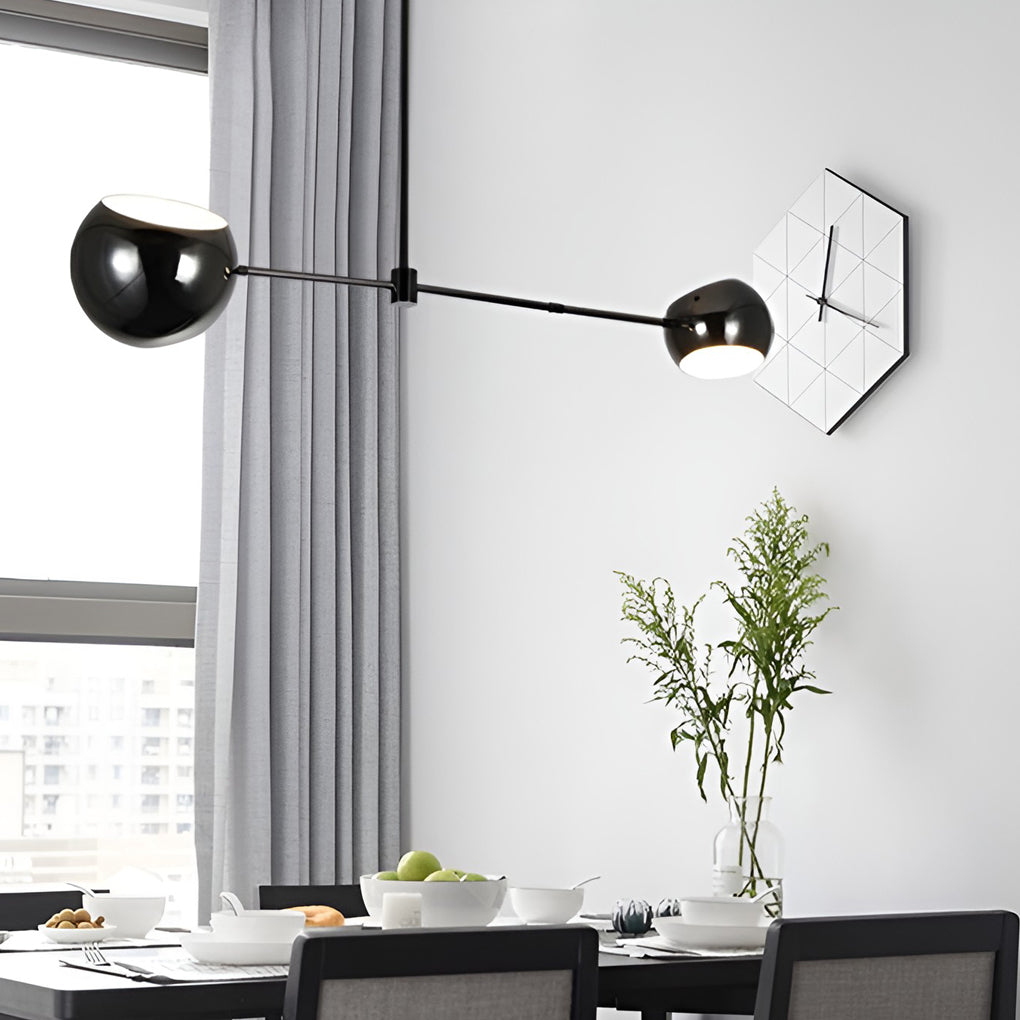 Minimalist Black Geometric Linear Chandelier for Modern Dining Room Island