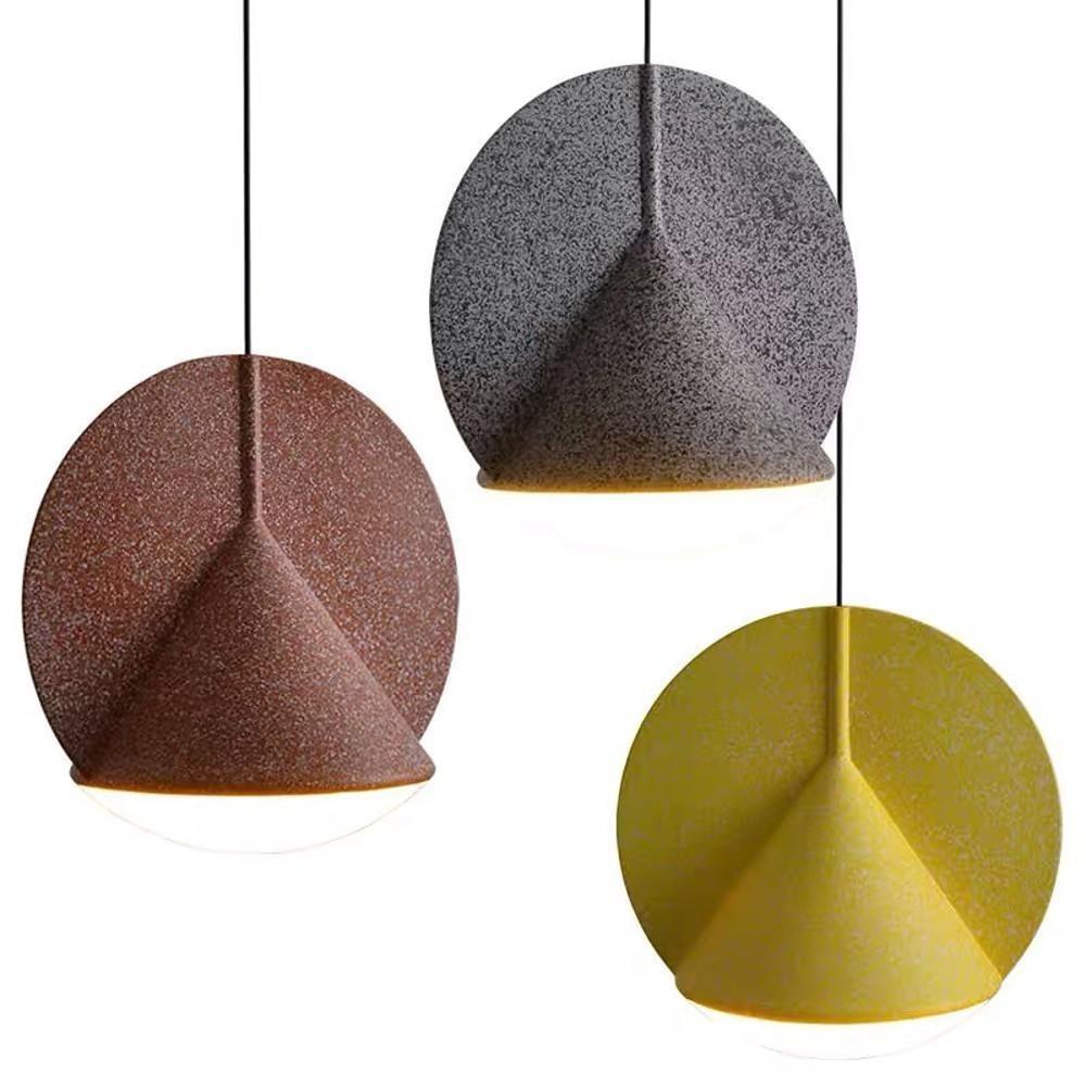 Minimalist Circular Cone LED Pendant Light Metal Industrial Hanging Lamp for Kitchen Island