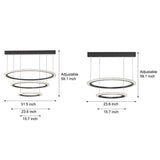 Minimalist Circular Ring Pendant Light with Three Step Dimming Modern LED Chandelier