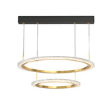 Minimalist Circular Ring Pendant Light with Three Step Dimming Modern LED Chandelier