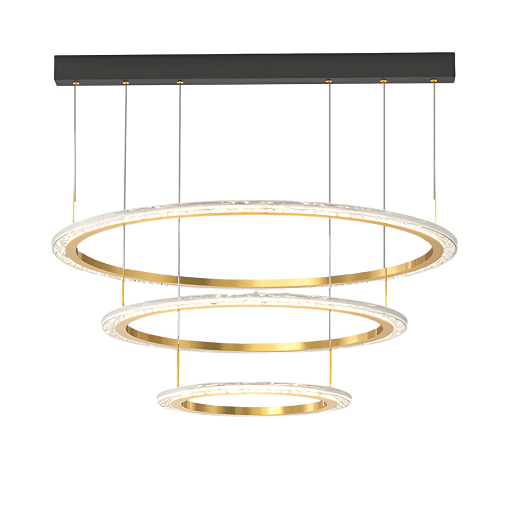 Minimalist Circular Ring Pendant Light with Three Step Dimming Modern LED Chandelier