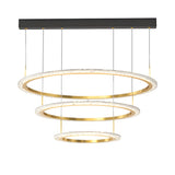 Minimalist Circular Ring Pendant Light with Three Step Dimming Modern LED Chandelier