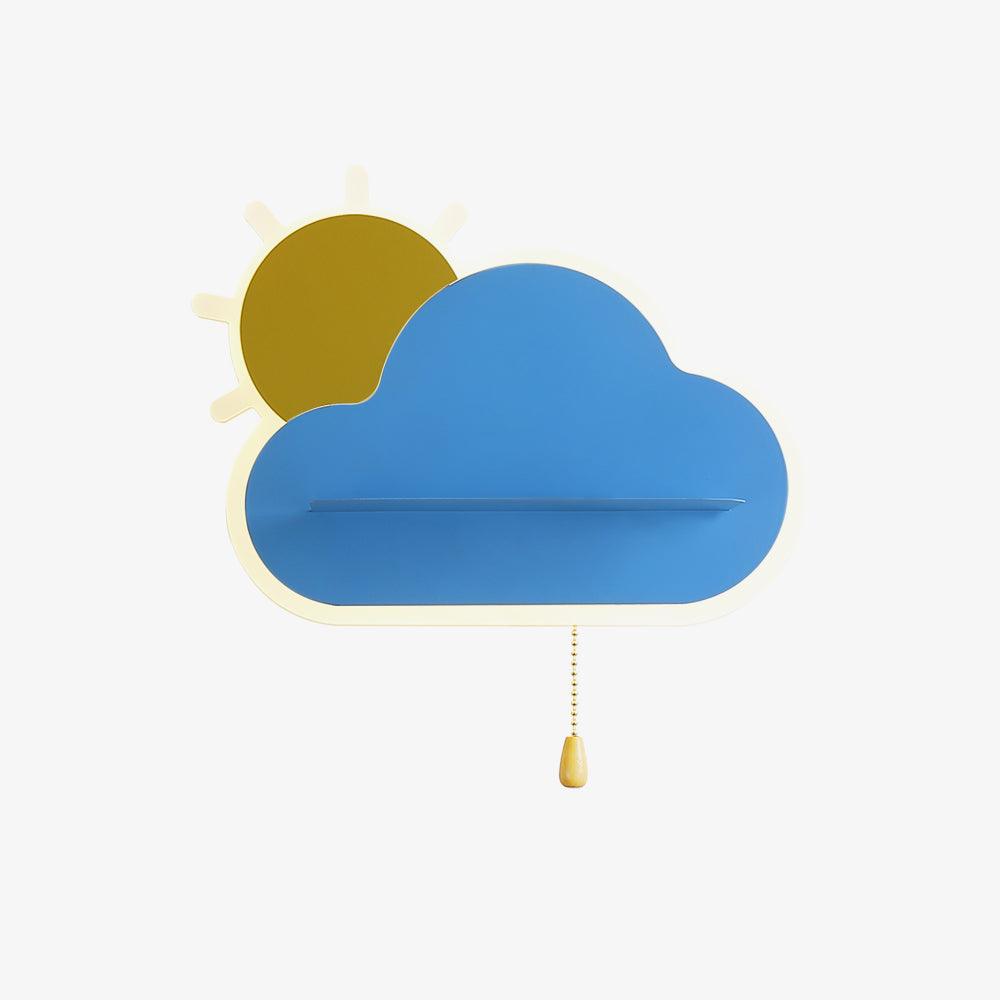 Minimalist Cloud Shaped LED Wall Lamp for Kids Room Bedside Lighting Set of 2