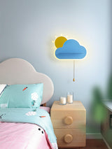Minimalist Cloud Shaped LED Wall Lamp for Kids Room Bedside Lighting Set of 2