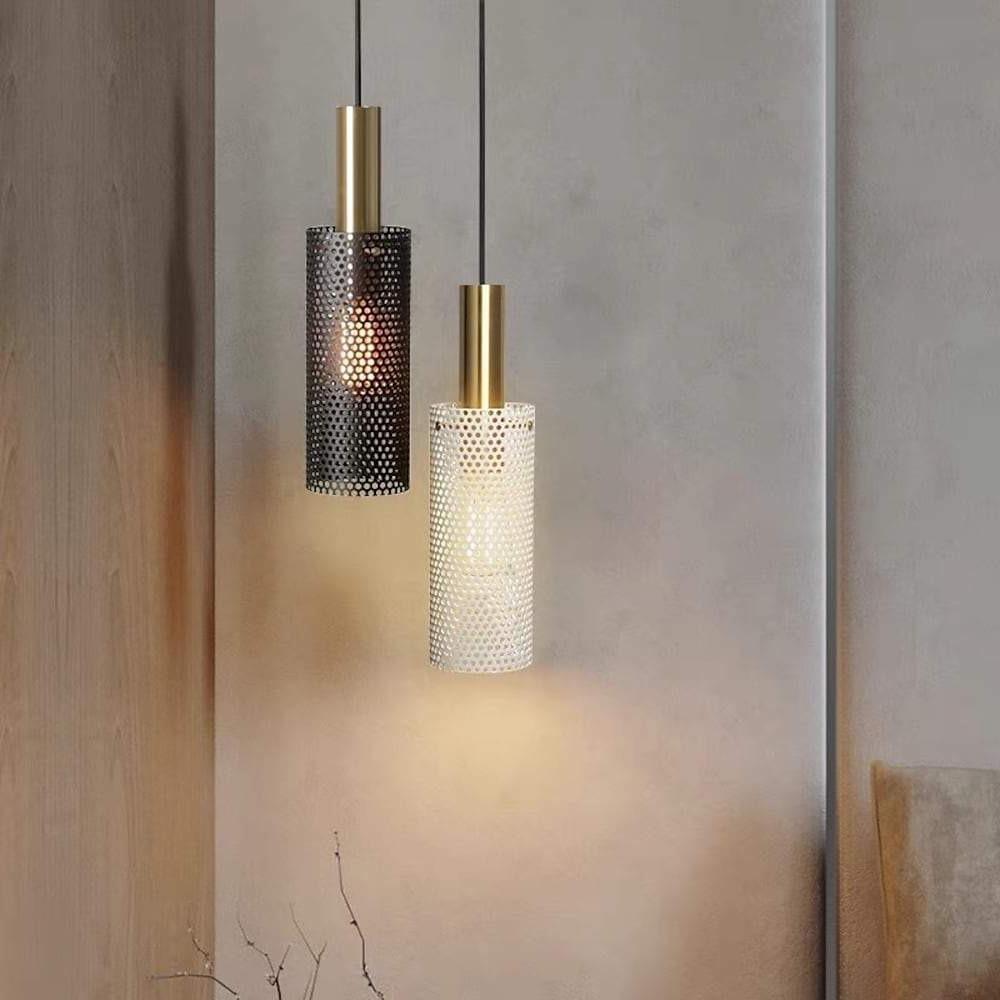 Minimalist Cylindrical Metal Pendant Light LED Hanging Ceiling Fixture for Modern Interiors