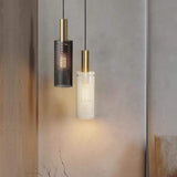 Minimalist Cylindrical Metal Pendant Light LED Hanging Ceiling Fixture for Modern Interiors