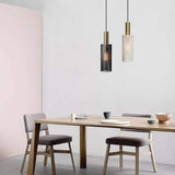 Minimalist Cylindrical Metal Pendant Light LED Hanging Ceiling Fixture for Modern Interiors