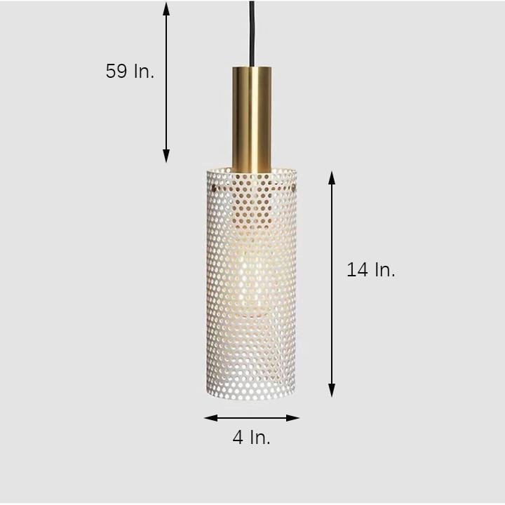Minimalist Cylindrical Metal Pendant Light LED Hanging Ceiling Fixture for Modern Interiors
