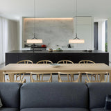 Minimalist Dama Pendant Lamp with Parchment Shade and Integrated LED Lighting
