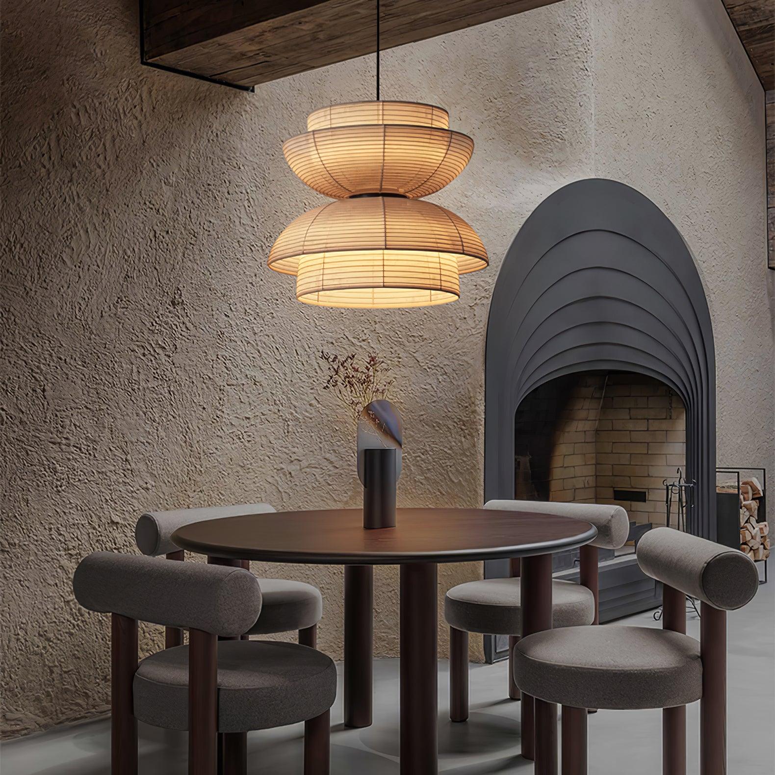 Minimalist Fabric Art Pendant Lamp Modern Textile Hanging Light for Home and Office