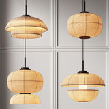 Minimalist Fabric Art Pendant Lamp Modern Textile Hanging Light for Home and Office