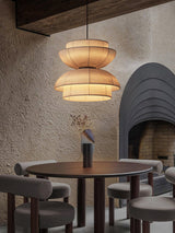 Minimalist Fabric Art Pendant Lamp Modern Textile Hanging Light for Home and Office