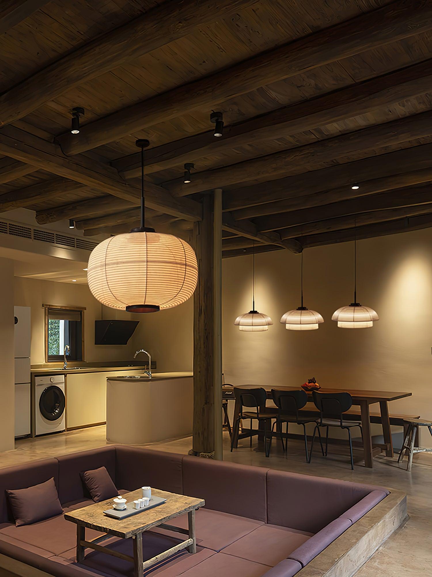 Minimalist Fabric Art Pendant Lamp Modern Textile Hanging Light for Home and Office