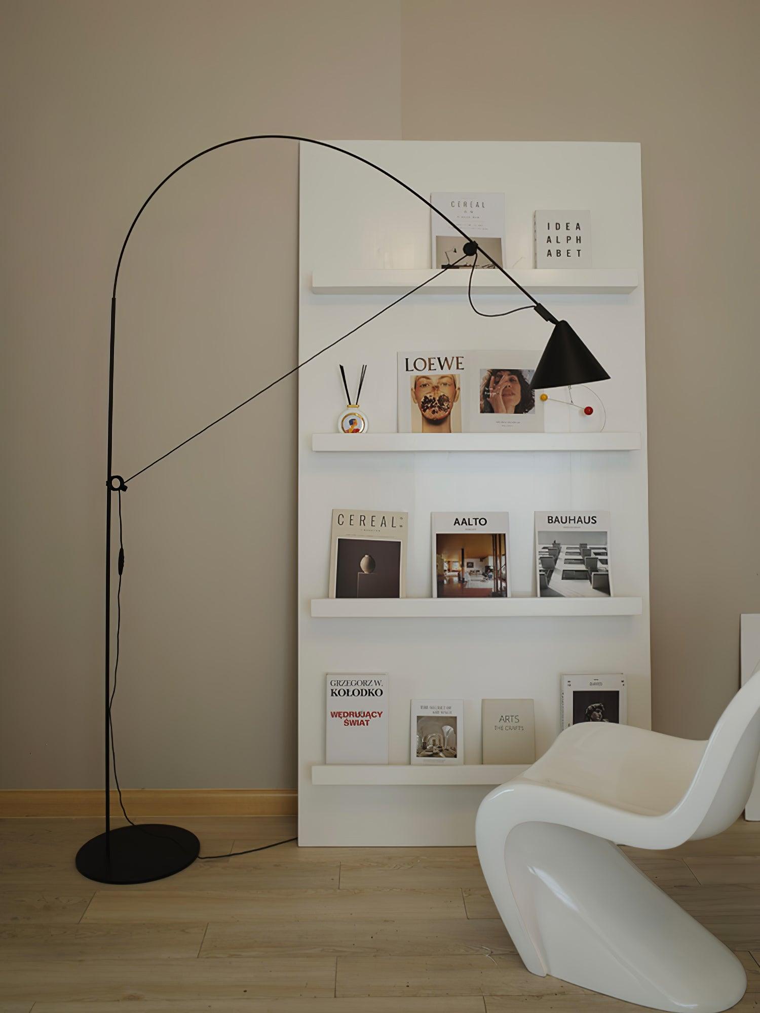 minimalist-flexible-rod-arc-floor-lamp-with-adjustable-cone-shade-and-led-light
