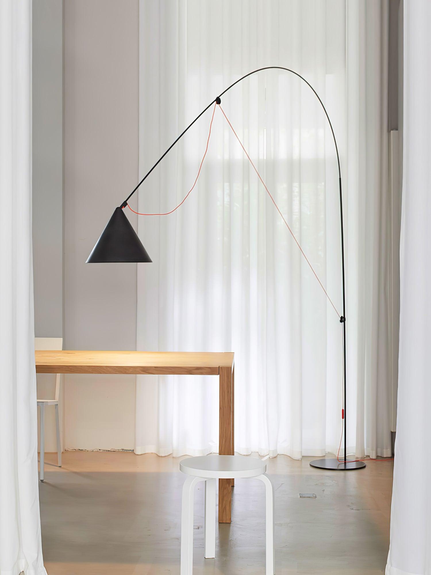 minimalist-flexible-rod-arc-floor-lamp-with-adjustable-cone-shade-and-led-light