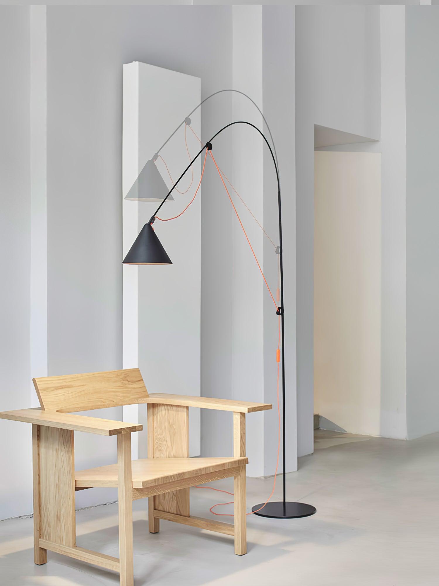 minimalist-flexible-rod-arc-floor-lamp-with-adjustable-cone-shade-and-led-light