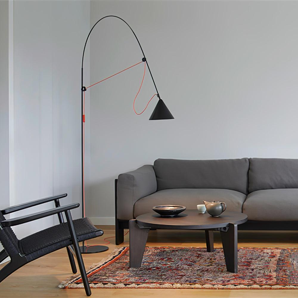 minimalist-flexible-rod-arc-floor-lamp-with-adjustable-cone-shade-and-led-light