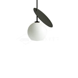 Minimalist Geometric Cherry LED Pendant Light with Frosted Glass Globe Shade for Modern Interiors