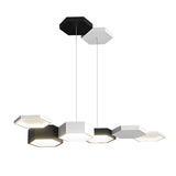 Minimalist Geometric LED Chandelier Dimmable Modern Pendant Light for Dining Area