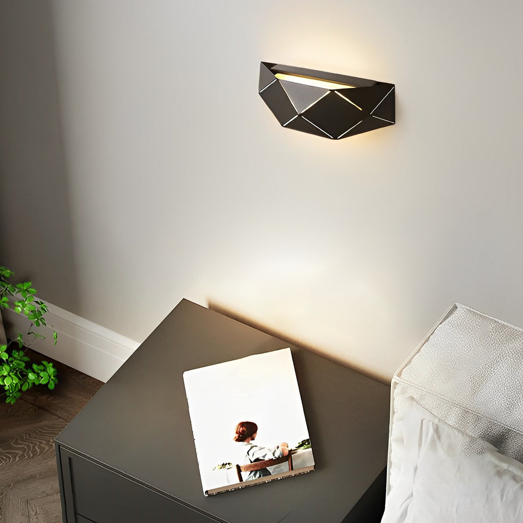Minimalist Geometric LED Wall Sconce Modern Iron and Acrylic Light Fixture for Living Room