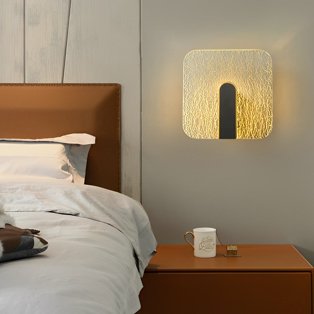 Minimalist Geometric LED Wall Sconce Round Square Acrylic Bedside Lamp for Home Decor