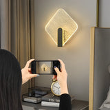 Minimalist Geometric LED Wall Sconce Round Square Acrylic Bedside Lamp for Home Decor