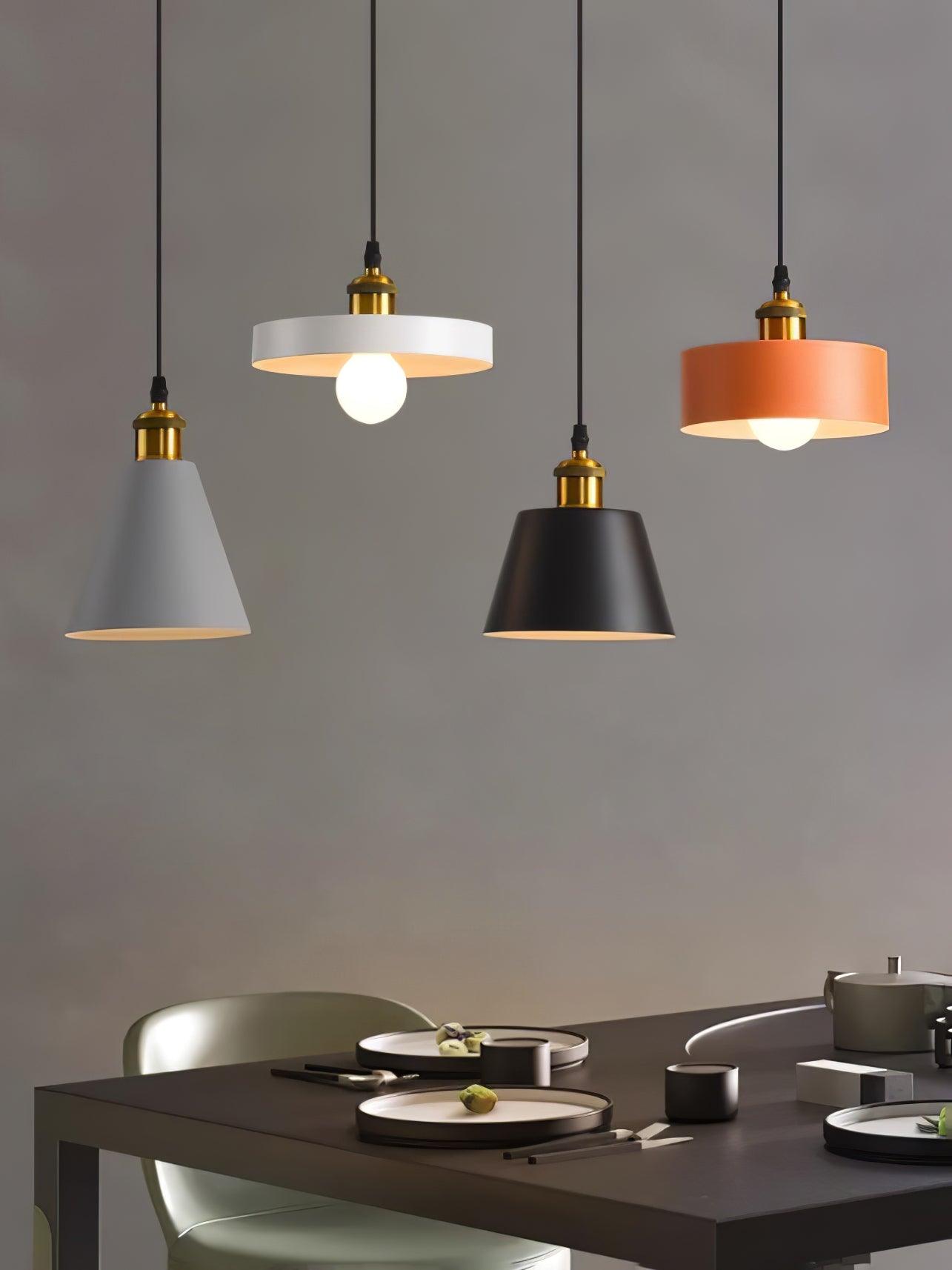 Minimalist Industrial Geometric Resin Pendant Light for Modern Kitchen and Dining Areas
