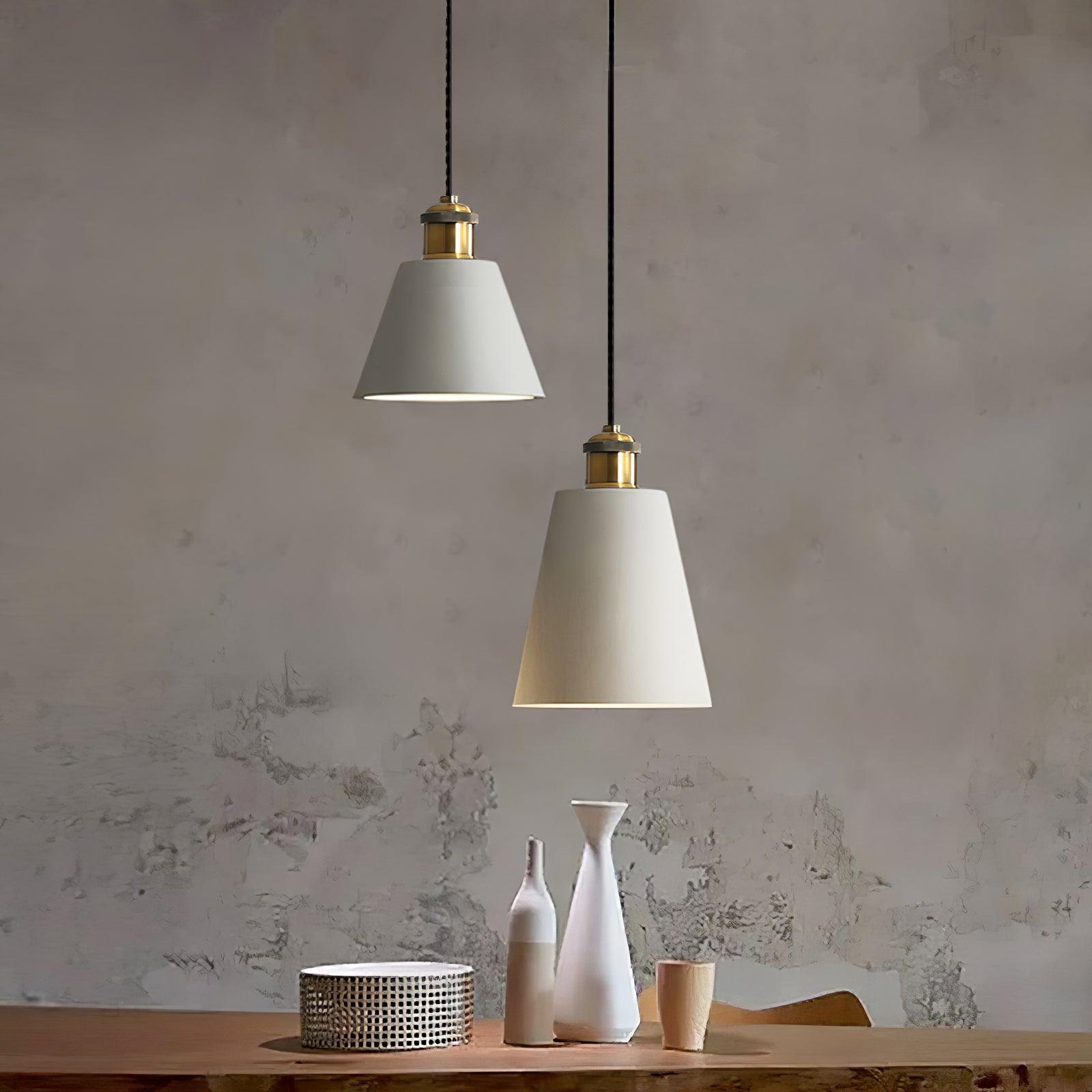 Minimalist Industrial Geometric Resin Pendant Light for Modern Kitchen and Dining Areas