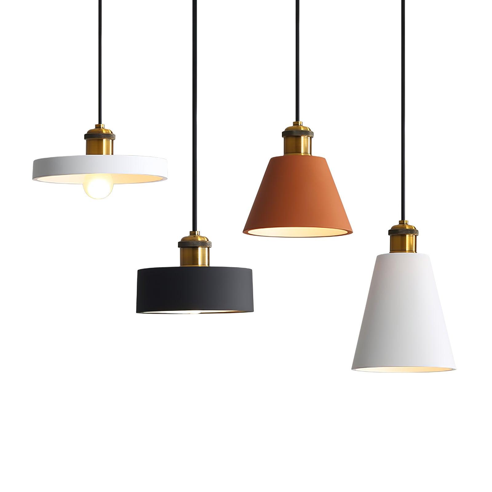 Minimalist Industrial Geometric Resin Pendant Light for Modern Kitchen and Dining Areas